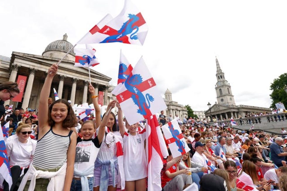 El éxito de Inglaterra en la Eurocopa 2022 u2013 Trafalgar Square