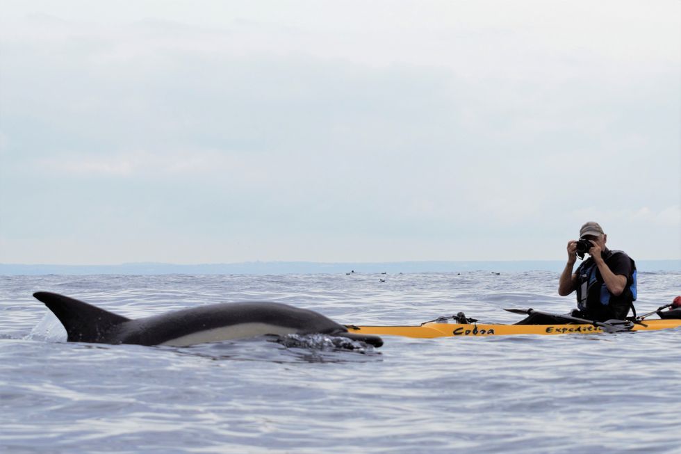 Rupert Kirkwood en su kayak