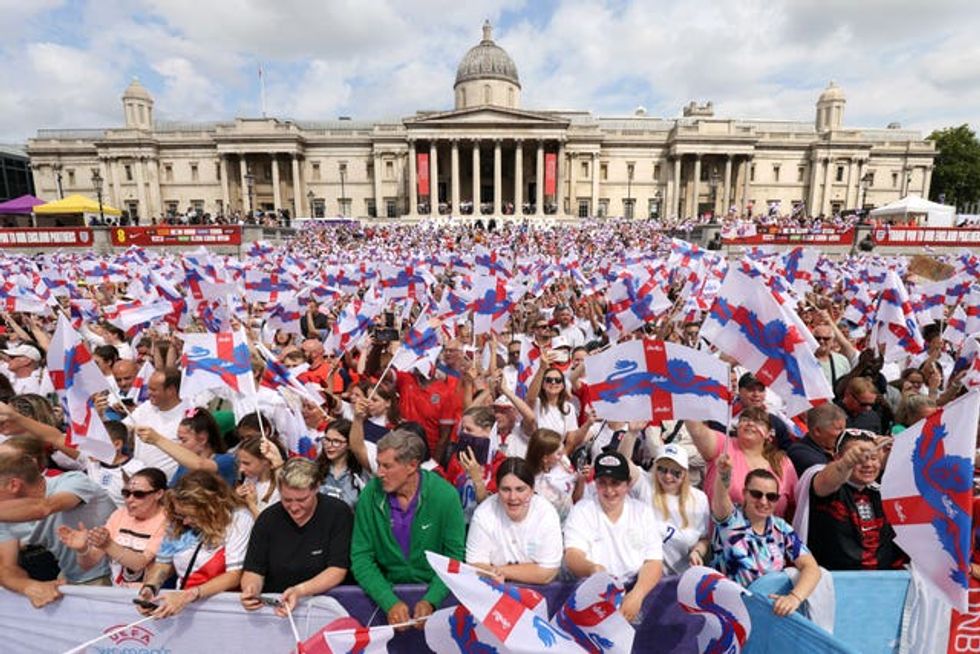 El éxito de Inglaterra en la Eurocopa 2022 u2013 Trafalgar Square